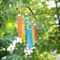 In the Breeze 7025 — Rainbow Textured Glass Mobile Wind Chime - Colorful Hanging Suncatcher - Hanging Glass Decoration